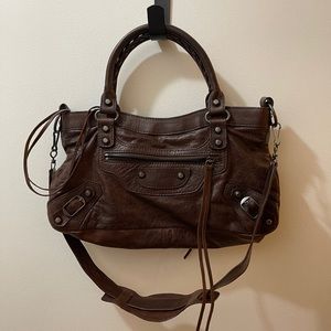 Besso Brown Leather Motorcycle Bag